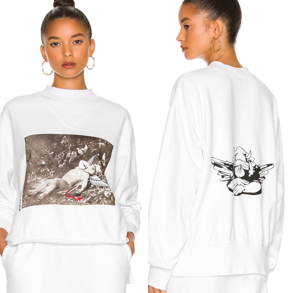 NWOT Sold Out HTF Boys Lie Stupid Cupid Crewneck sz S/M